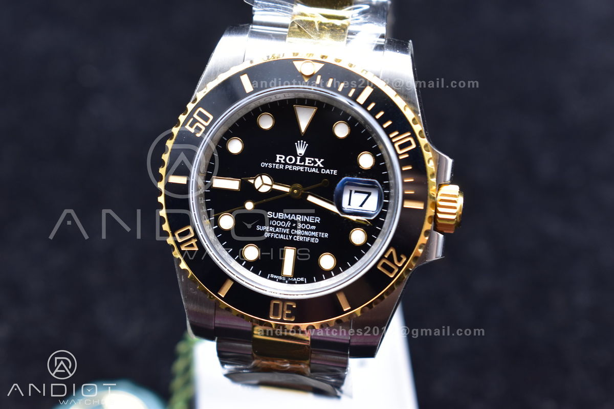 Submariner 116613 LN SS/YG Black Ceramic 904L Steel King1:1 Best Edition 3135